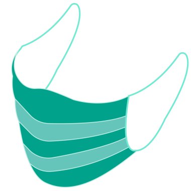 İzometrik Yüz Maskesi, Vektör Simgesi