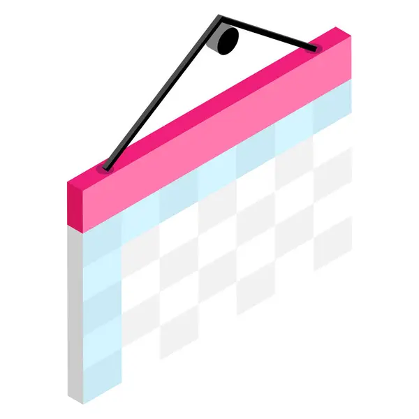 İpte İzometrik Takvim, Vektör Simgesi