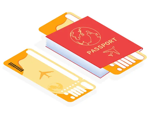 seyahat pasaport simgesi, izometrik biçim