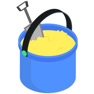 Kürek simgesi eşölçülü kova