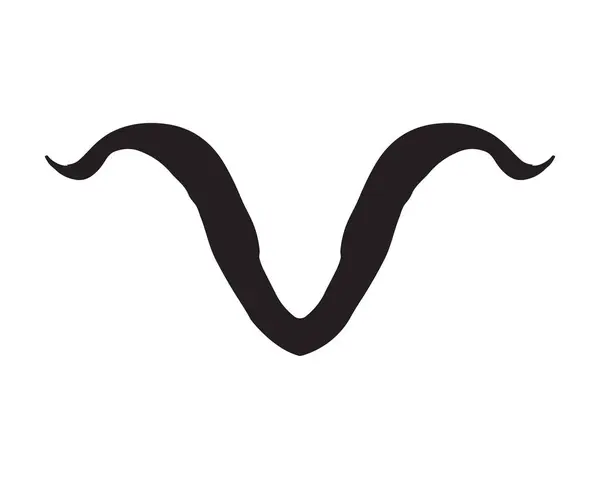 Geyik Boynuzu Silueti Vektör Simgesi