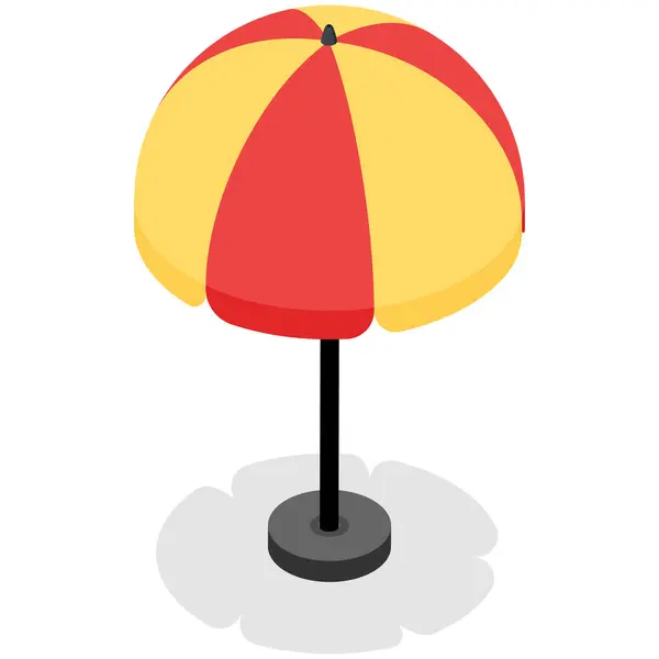 plaj şemsiyesi ikonu vektör çizimi