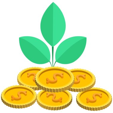 Finansal Büyüme ve Yetiştirme Zenginlik Vektörü illüstrasyonu