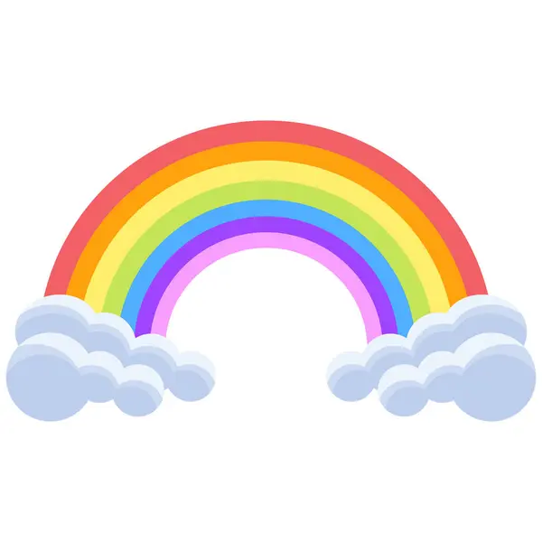 Beyaz arka plan üzerinde izole gökkuşağı