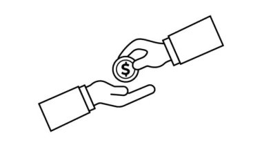 Yardım Eli Vermek, basit ama güçlü bir animasyon fedakârlık göstergesidir. Bir el diğerine para uzatır, cömertliği, nezaketi ve desteği simgeler..