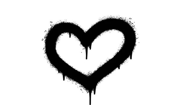 Spray Painted Graffiti Srdce Ikona Word Sprayed Izolované Bílým Pozadím — Stockový vektor