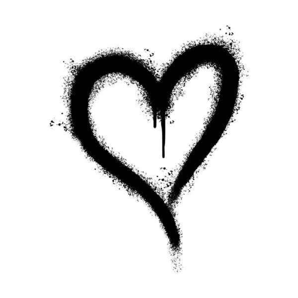Σπρέι Ζωγραφισμένο Graffiti Καρδιά Εικονίδιο Word Sprayed Απομονώνονται Ένα Λευκό — Διανυσματικό Αρχείο