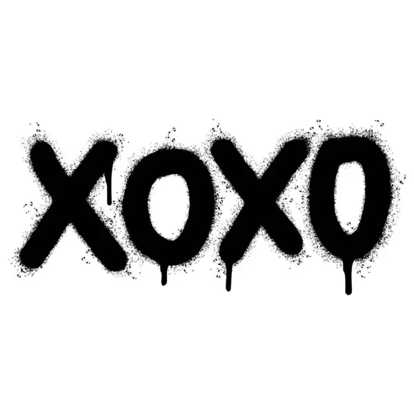Σπρέι Βαμμένο Γκράφιτι Xoxo Word Sprayed Απομονωμένο Λευκό Φόντο Γκράφιτι — Διανυσματικό Αρχείο