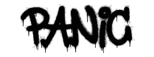 Распыление Раскрашенных Граффити Паника Word Sprayed Изолированы Белым Фоном Граффити — стоковый вектор