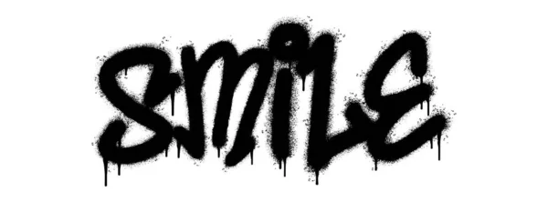Spray Malowane Graffiti Uśmiech Word Sprayed Izolowane Białym Tle Graffiti — Wektor stockowy