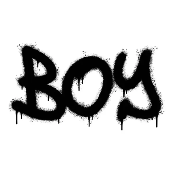 Spray Malowane Graffiti Boy Word Sprayed Izolowane Białym Tle Graffiti — Wektor stockowy
