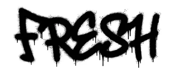 Spray Malowane Graffiti Fresh Word Sprayed Izolowane Białym Tle Graffiti — Wektor stockowy