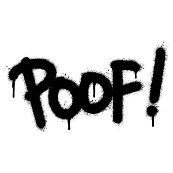 Распыление Раскрашенных Граффити Poof Word Распыляется Изолирован Белым Фоном Граффити — стоковый вектор