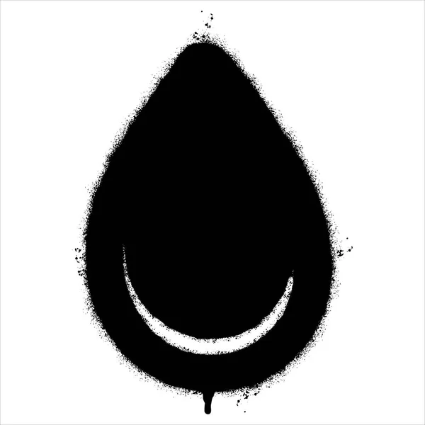 Spray Painted Graffiti Water Drop Logo Vektorsymbol Isoliert Auf Weißem — Stockvektor