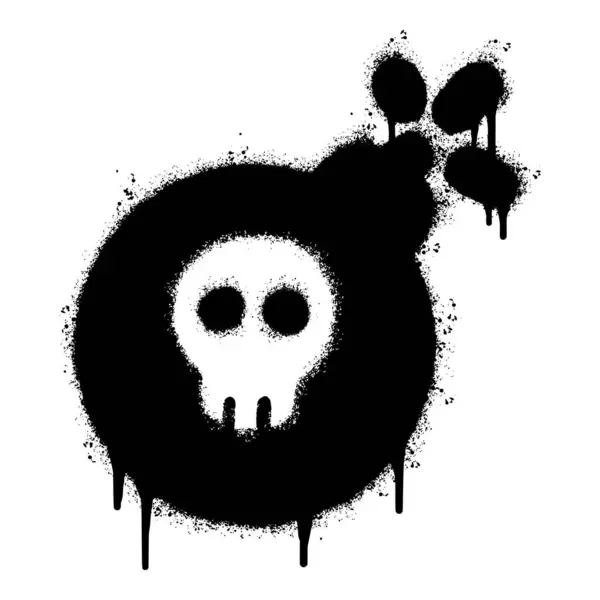Иконка Граффити Бомбы Распыляется Изолированно Белом Фоне Граффити Бомба Спреем — стоковый вектор