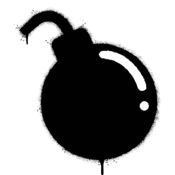 Иконка Граффити Бомбы Распыляется Изолированно Белом Фоне Граффити Бомба Спреем — стоковый вектор