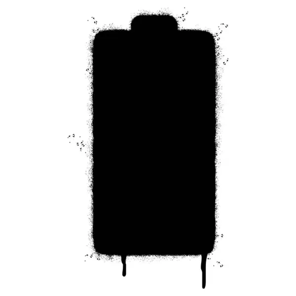 Pulvérisation Peint Graffiti Batterie Icône Charge Pulvérisé Isolé Avec Fond — Image vectorielle
