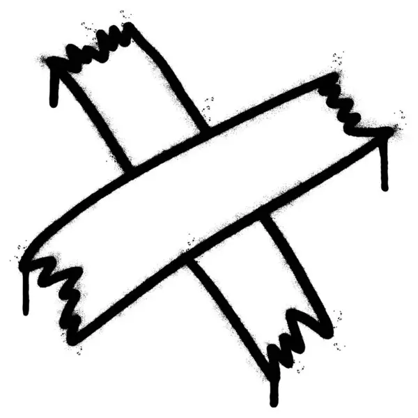 Иконка Раскрашенная Граффити Распыляется Изолированно Белом Фоне Граффити Символ Ленты — стоковый вектор