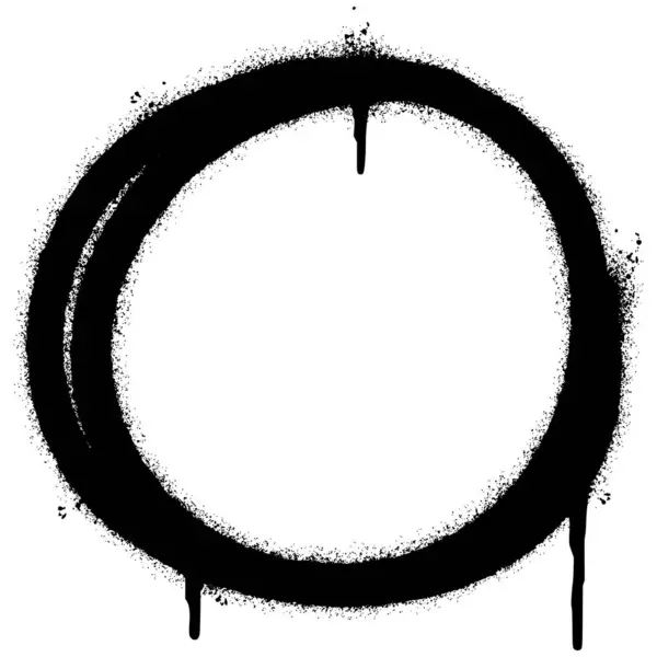Spray Painted Graffiti Circle Symbol Isoliert Mit Weißem Hintergrund Gesprüht — Stockvektor