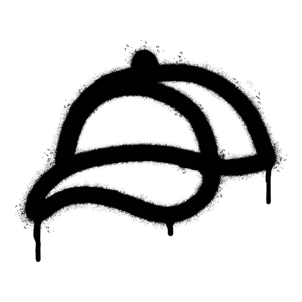 Спрей Розфарбований Графіті Капелюх Значок Розпилюється Ізольовано Білим Тлом Символ — стоковий вектор