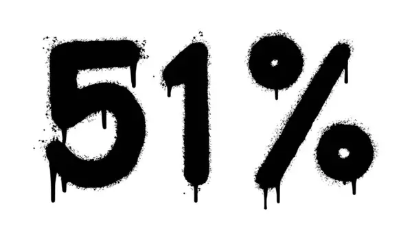 Spray Painted Graffiti Percent Sprayed Isolated White Background Graffiti Percent — Stock Vector