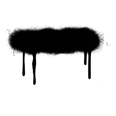 grafiti spreyi boyalı çizgiler. Siyah mürekkep lekeleri beyaz arkaplanda izole edilmiş..