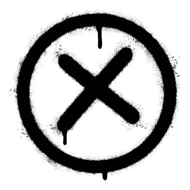 Sprey boyalı grafiti işareti 