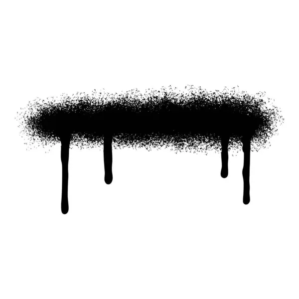 Graffiti Spray Líneas Pintadas Salpicaduras Tinta Negra Aisladas Sobre Fondo — Vector de stock