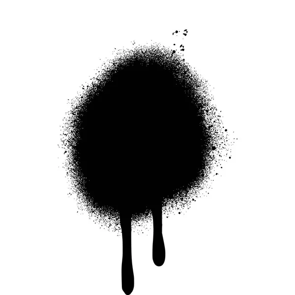 Graffiti Spray Pintado Gotas Salpicaduras Tinta Negra Aisladas Sobre Fondo — Vector de stock