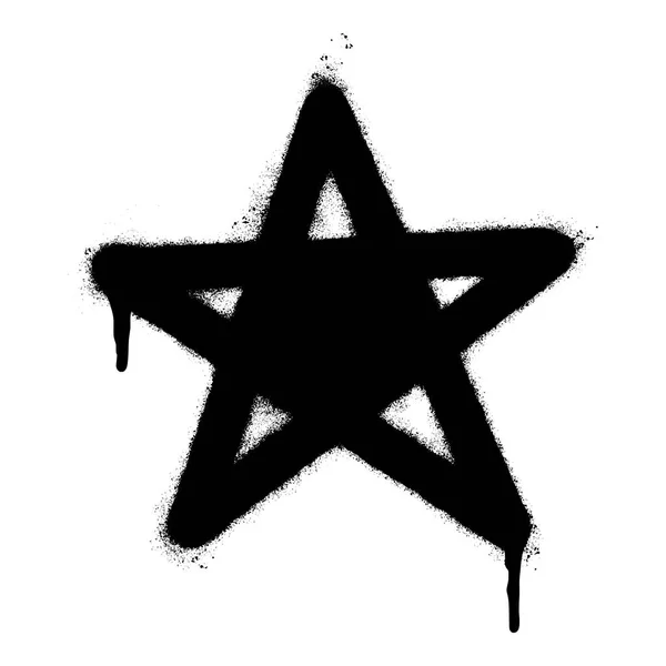 Иконка Звезды Распыления Граффити Белом Фоне — стоковый вектор