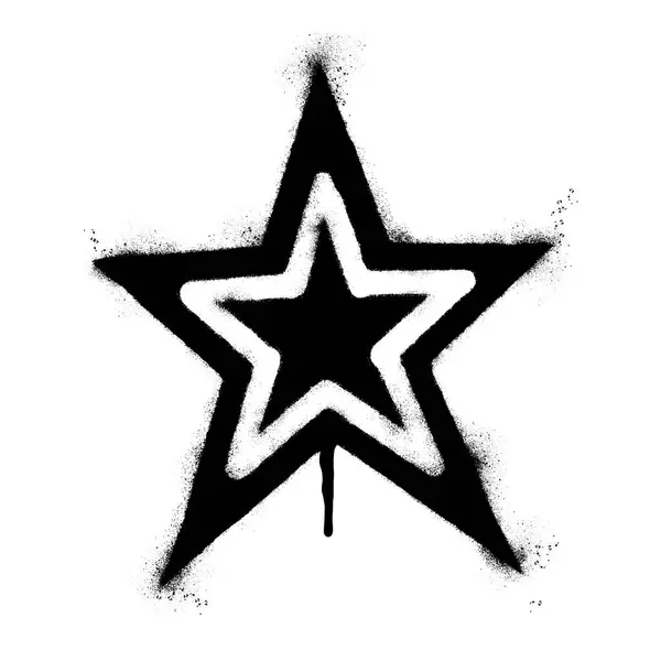 Spray Painted Graffiti Star Icon Isolated White Background — Stock Vector