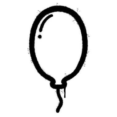 Sprey boyalı Graffiti Balon Kelime Simgesi Beyaz bir arkaplan ile izole edilmiş. Grafiti Balonu, beyazın üzerine siyah püskürtülmüş..