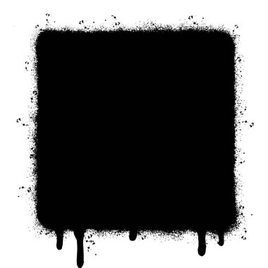 Sprey boyalı Graffiti kare simgesi Beyaz arkaplan ile izole edilmiş.