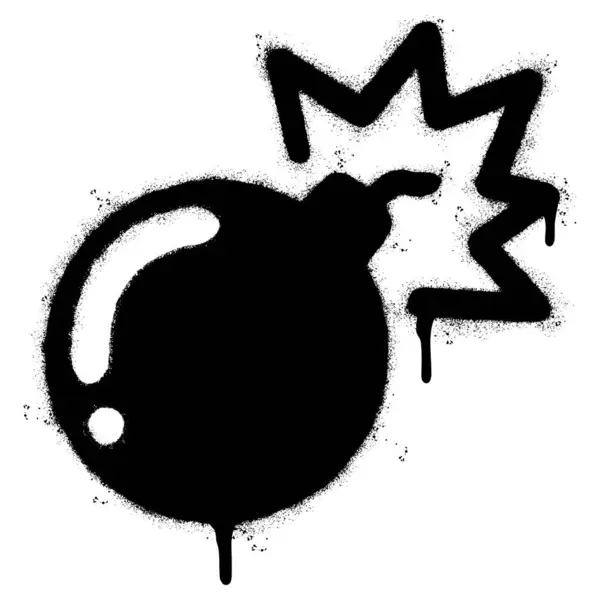 Иконка Граффити Бомбы Распыляется Изолированно Белом Фоне Граффити Бомба Значок — стоковый вектор
