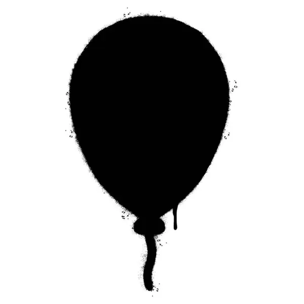 Σπρέι Ζωγραφισμένο Graffiti Balloon Εικονίδιο Word Sprayed Απομονώνονται Λευκό Φόντο — Διανυσματικό Αρχείο