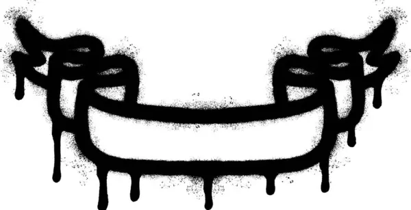 Распыление Раскрашенные Граффити Иконка Ленты Распыляется Изолирован Белым Фоном — стоковый вектор