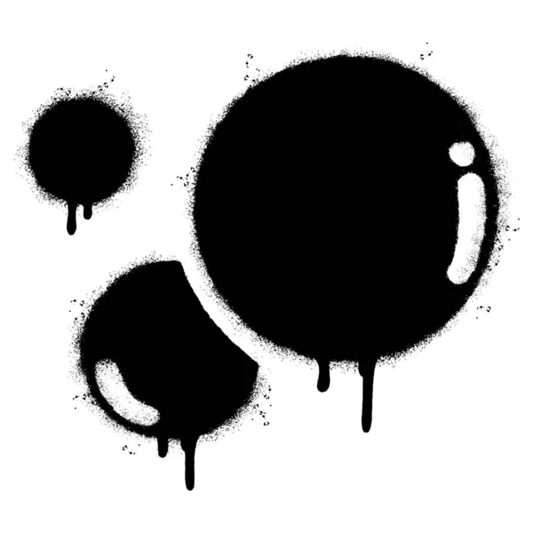 Spray Painted Graffiti Bubble Icon Sprayed Isolated White Background — Stock Vector