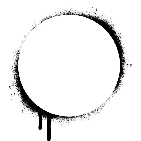 喷漆涂鸦圆形图标喷涂孤立与白色背景 — 图库矢量图片