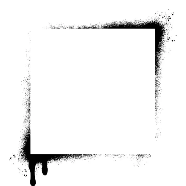 Spray Painted Graffiti Square Symbol Isoliert Mit Weißem Hintergrund Gesprüht — Stockvektor
