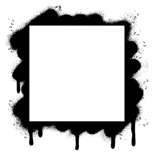 Spray Painted Graffiti Square Symbol Isoliert Mit Weißem Hintergrund Gesprüht — Stockvektor