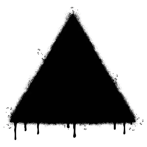 Spray Painted Graffiti Dreieck Symbol Isoliert Mit Weißem Hintergrund Gesprüht — Stockvektor