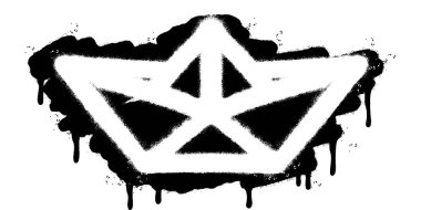 Sprey boyalı Grafiti Kağıt Tekne ikonu, beyaz bir arka plan ile izole edilmiş. Grafiti Kağıt bot simgesi üzerine siyah üzerine beyaz püskürtme.