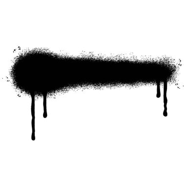 grafiti spreyi boyalı çizgiler. Siyah mürekkep lekeleri beyaz arkaplanda izole edilmiş..
