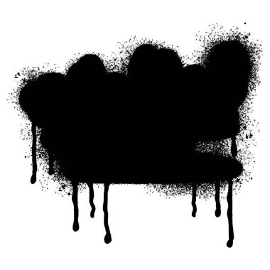 grafiti spreyi boyalı çizgiler. Siyah mürekkep lekeleri beyaz arkaplanda izole edilmiş..