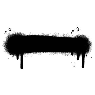grafiti spreyi boyalı çizgiler. Siyah mürekkep lekeleri beyaz arkaplanda izole edilmiş..