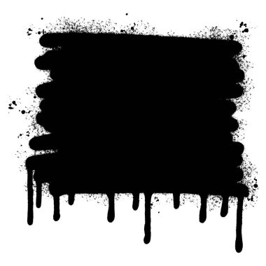 grafiti spreyi boyalı çizgiler. Siyah mürekkep lekeleri beyaz arkaplanda izole edilmiş..