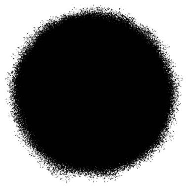 Sprey boyalı Graffiti Çemberi simgesi, beyaz bir arkaplan ile izole edilmiş. Grafiti Yuvarlak Sembolü, beyazın üzerine siyahla boyanmış..