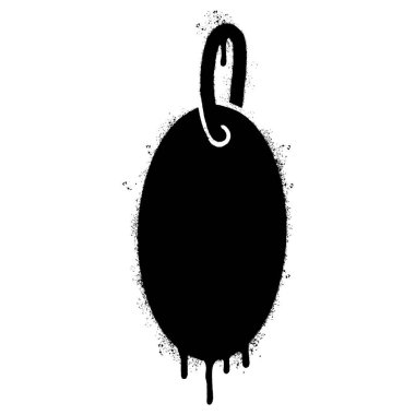 Sprey Boyalı Grafiti fiyat etiketi simgesi. Beyaz arkaplan ile izole edilmiş..