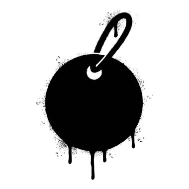 Sprey Boyalı Grafiti fiyat etiketi simgesi. Beyaz arkaplan ile izole edilmiş..