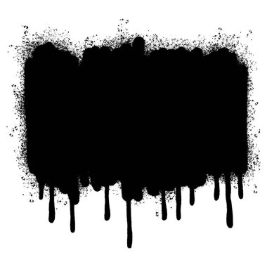 grafiti spreyi boyalı çizgiler. Siyah mürekkep lekeleri beyaz arkaplanda izole edilmiş..